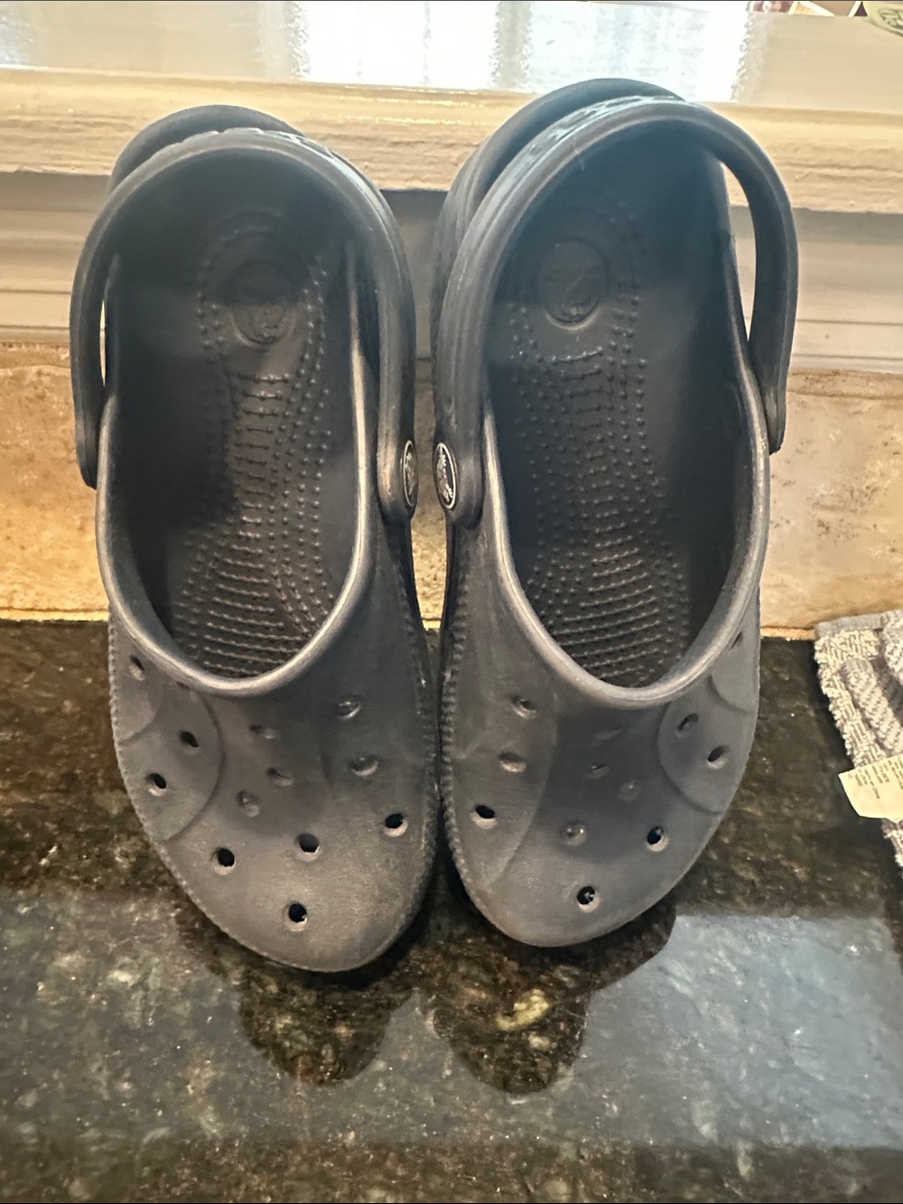 CROCS Kids blue Clog Sandals with Heel Strap 12 13